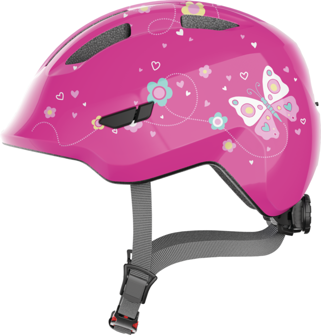 Casque vélo enfant - ABUS SMILEY 3.0 PINK BUTTERFLY - Taille S