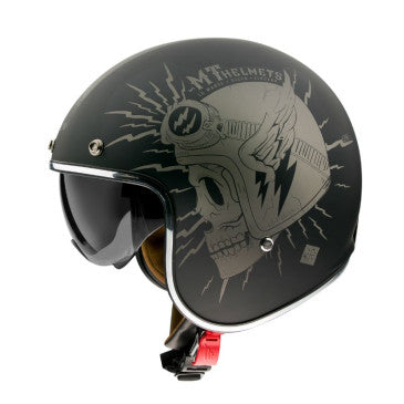 Casque moto/scooter Jet - MT Helmets Le Mans 2 SV Diler A2 Noir Mat - Simple écran transparent