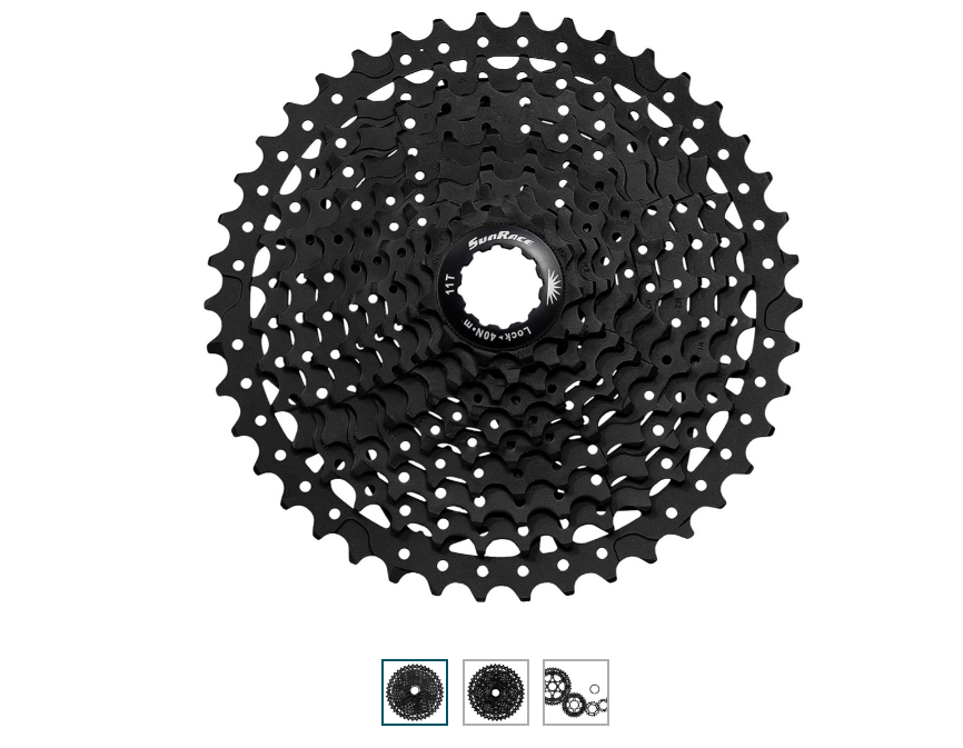 CASSETTE 10V. MICROSHIFT 11-42 POUR SHIMANO/SRAM VTT NOIR (11-13-15-18-21-24-28-32-36-42)