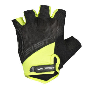 GANTS VELO COURT GIST D-GRIP GEL ETE JAUNE FLUO M (PAIRE SUR CARTE) AVEC VELCRO -5511