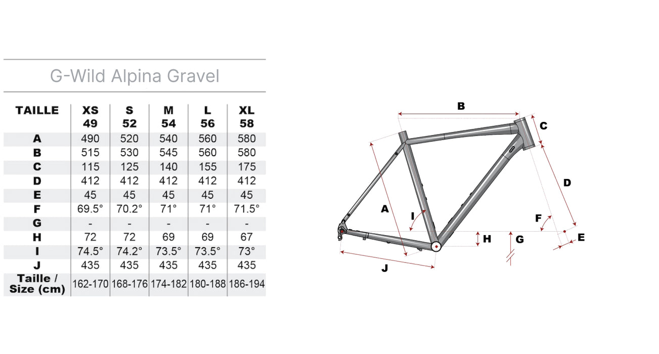 Vélo gravel - Gitane G-Wild ALPINA 1 GRX400 Adventure