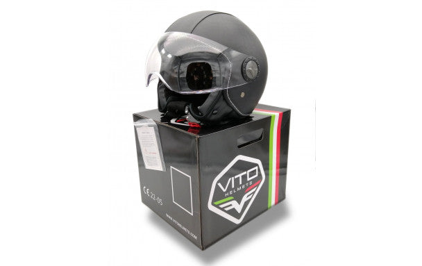 Casque moto/scooter - Vito BERLIN  LEATHER (Cuir Series)