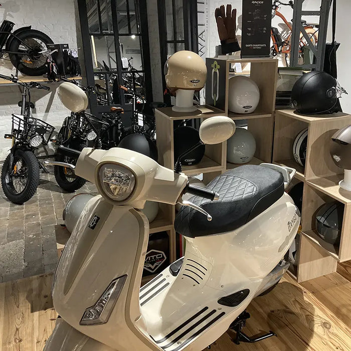 Scooter électrique 50 cm3 - OxyGo GrinGo Crème | Réf : VN-N1000480